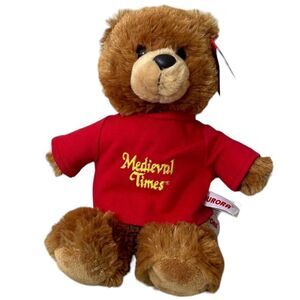 NWT Medieval Times Brown Bear Stuffed Animal 9”